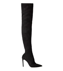 Avah Black Stretch Suede