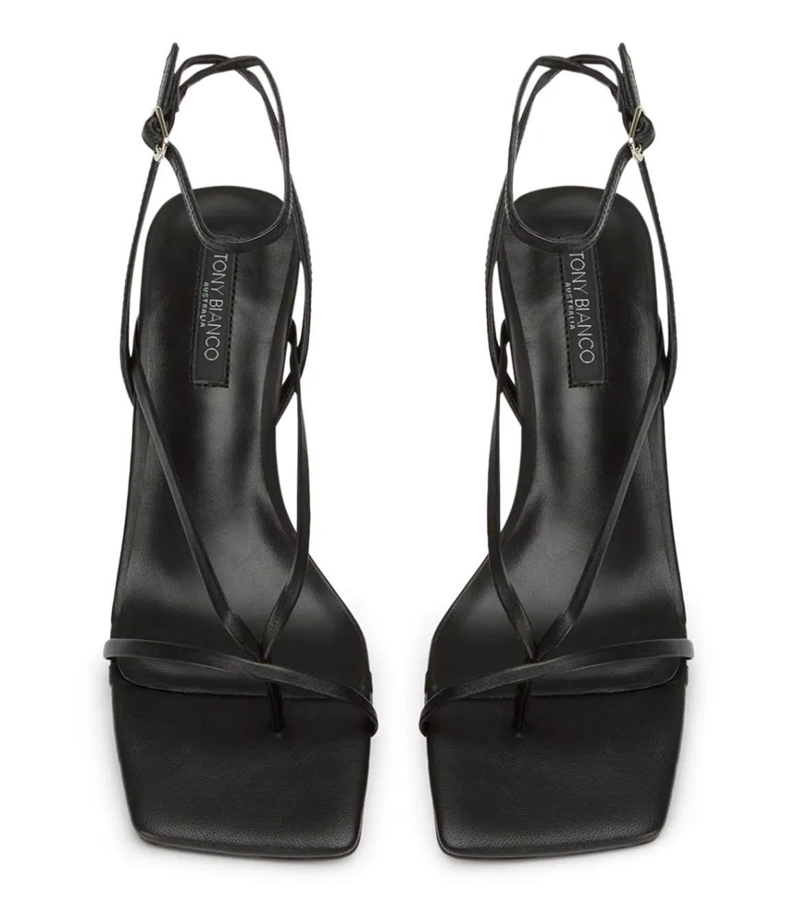 Avi Black Nappa Heels