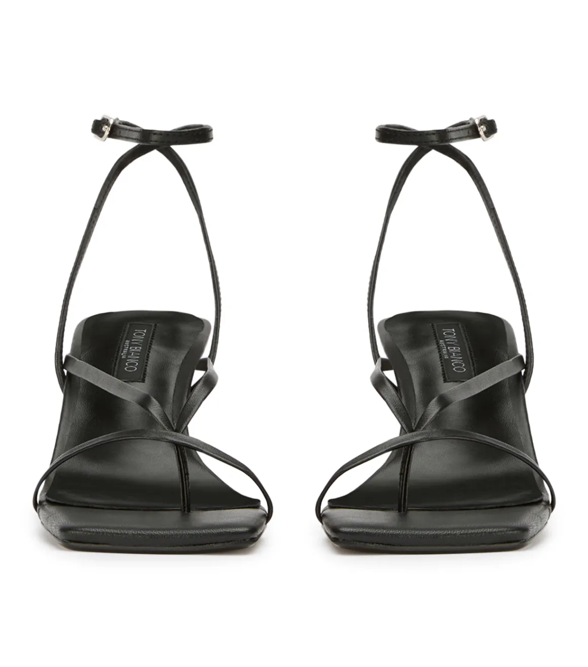 Avi Black Nappa Heels