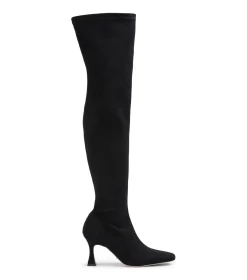 Fancy Black Stretch Suede