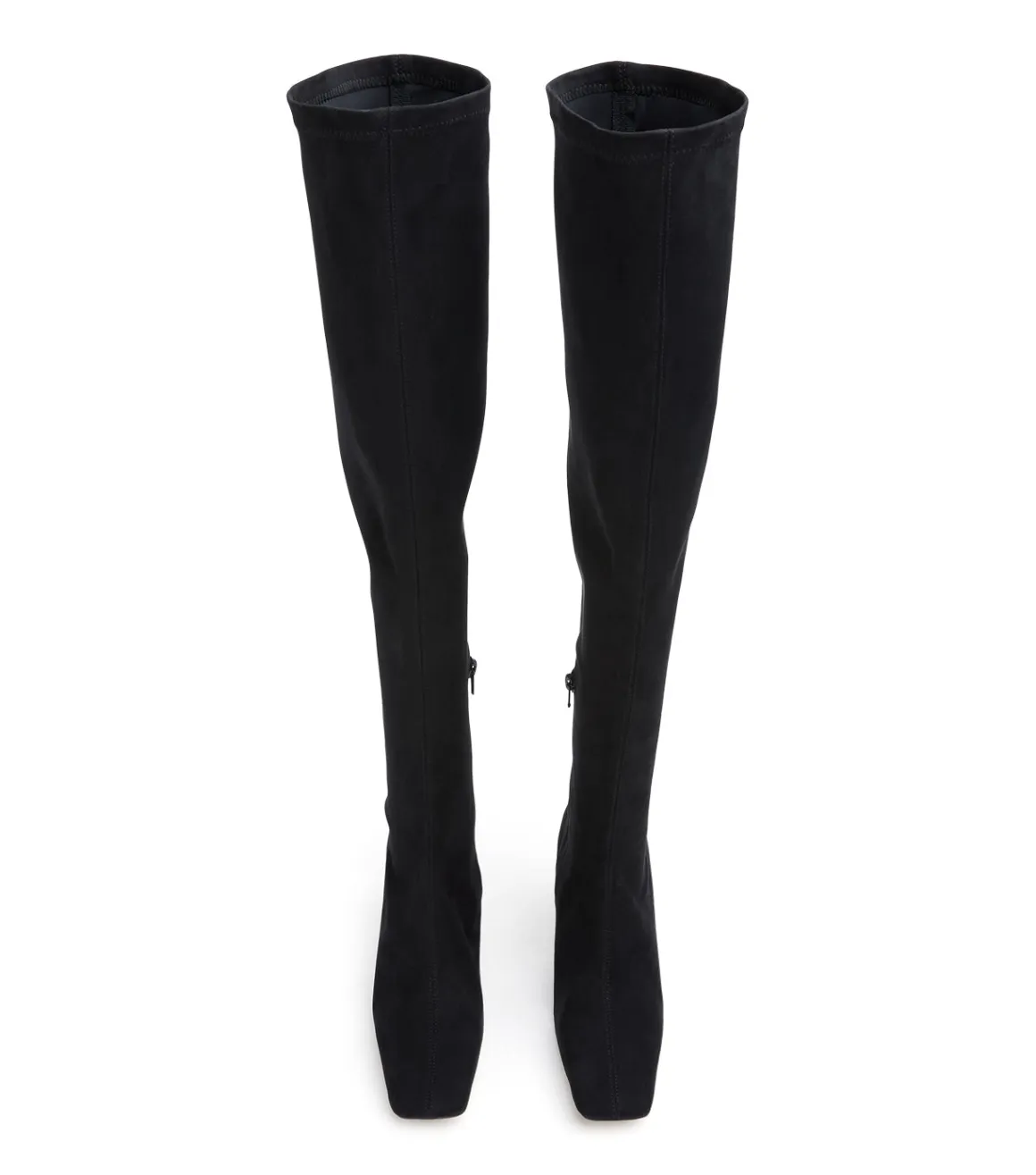 Fancy Black Stretch Suede